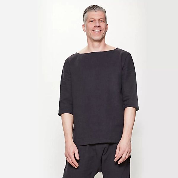 Shirt Leinen Schwarz günstig online kaufen