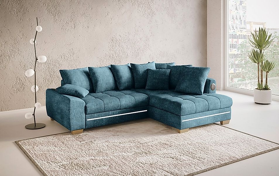 Mr. Couch Ecksofa »Nikita II, L-Form«, mit Kaltschaum, RGB-LED, Soundsystem günstig online kaufen