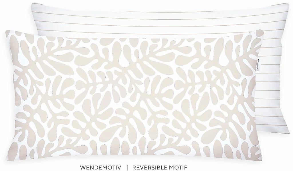 TOM TAILOR HOME Kissenhülle "new bedroom, ORGANIC LEAVES, 40x40cm oder 40x8 günstig online kaufen
