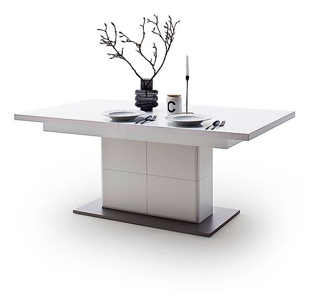 Lomadox Esstisch ALIA-05, weiß matt, ausziehbar 180/230/280 cm, Synchronaus günstig online kaufen