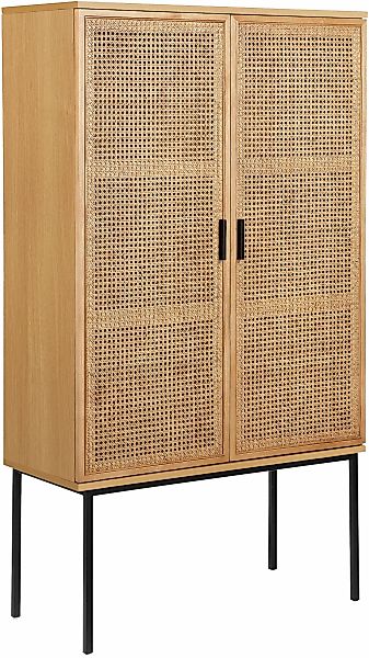 OTTO home Highboard "Feines" Eschenholz-Details, robustem Metallgestell, FS günstig online kaufen