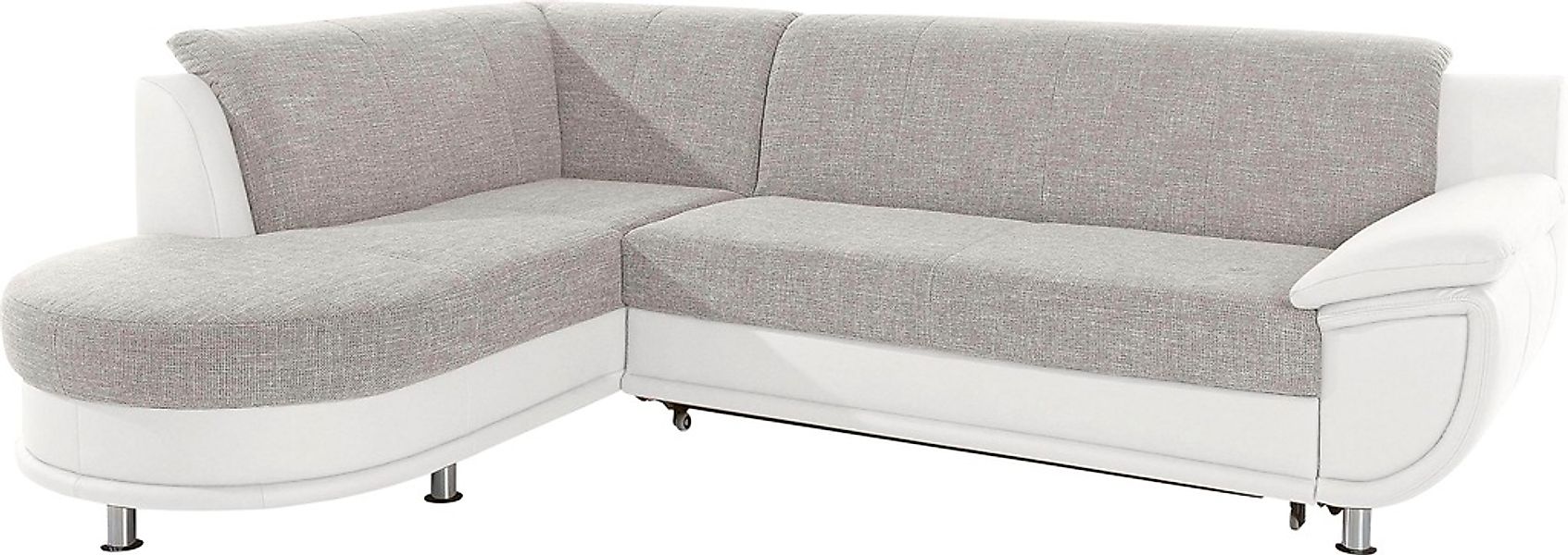 TRENDMANUFAKTUR Ecksofa »Rondo 3, zeitlos und bequem, Materialmix, breite A günstig online kaufen