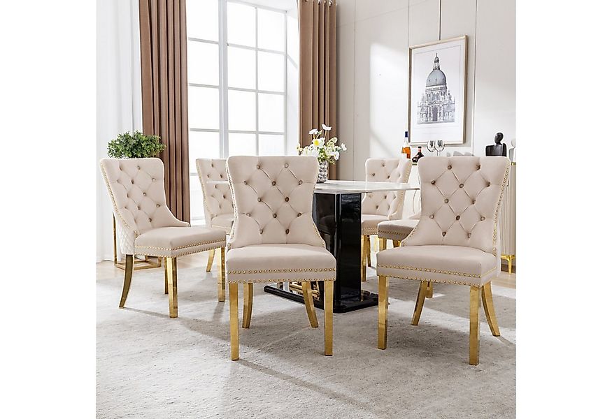 Flieks Esszimmerstuhl (Set, 6 St), 6er Set Polsterstuhl Wohnzimmerstuhl Küc günstig online kaufen