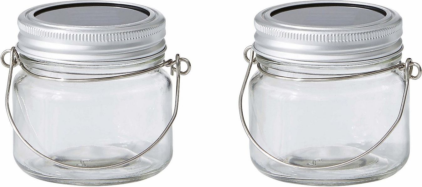 Northpoint LED Gartenleuchte Solarglas Dekoration Einmachglas für Außen 8 S günstig online kaufen