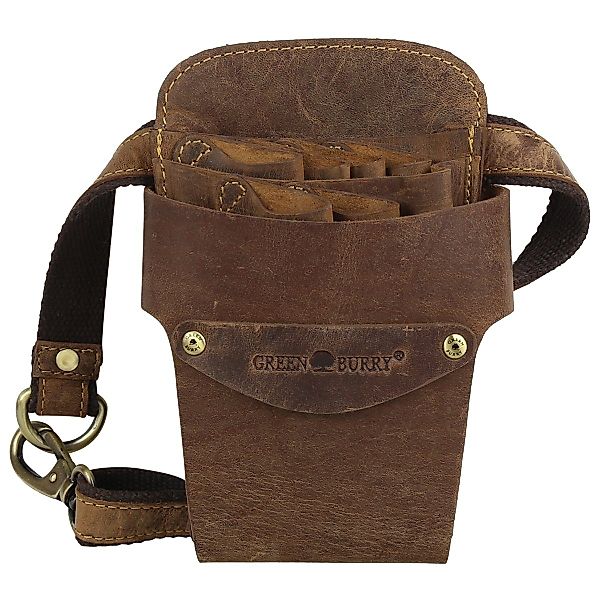 Greenburry Brustbeutel Vintage Leder Friseurtasche Scherentasche günstig online kaufen