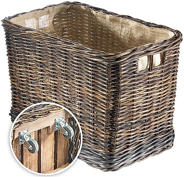 Kobolo Kaminholzkorb Holzkorb aus Rattan mit günstig online kaufen