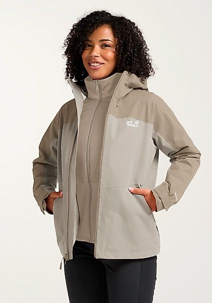 Jack Wolfskin 3-in-1-Funktionsjacke "WILD PLACES 3IN1 JKT W", mit Kapuze günstig online kaufen