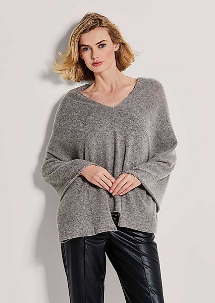 MADELEINE Poncho Elegante Kaschmir-Poncho-Jacke Poncho mit luxuriösem V-Aus günstig online kaufen