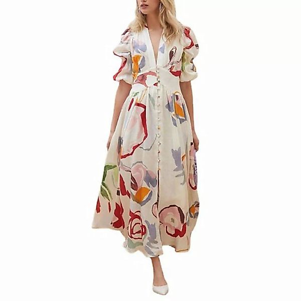 KIKI Strandkleid Strandkleid – Bedrucktes Maxikleid – Kleid günstig online kaufen