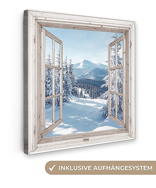 OneMillionCanvasses® Leinwandbild Fenster - Winter - günstig online kaufen