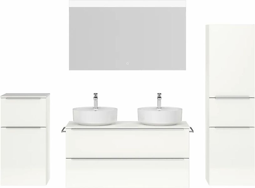 nobilia Badmöbel-Set, (4 St., vormontiert, mit Soft-Close), Hochglanz, inkl günstig online kaufen