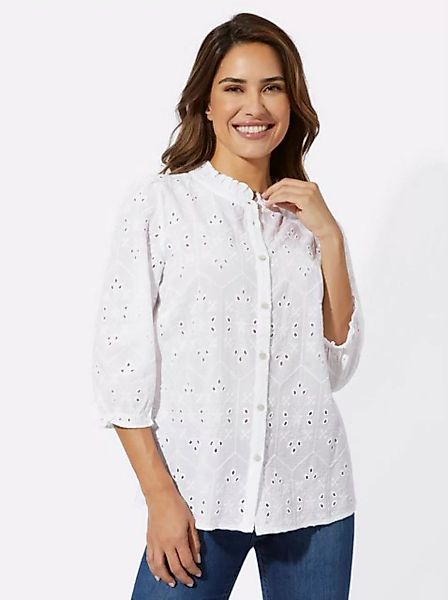 Sieh an! Klassische Bluse Baumwollbluse günstig online kaufen