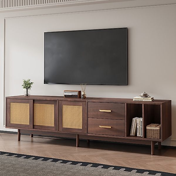 Merax Lowboard Rattan Fernsehtisch (1 St), günstig online kaufen