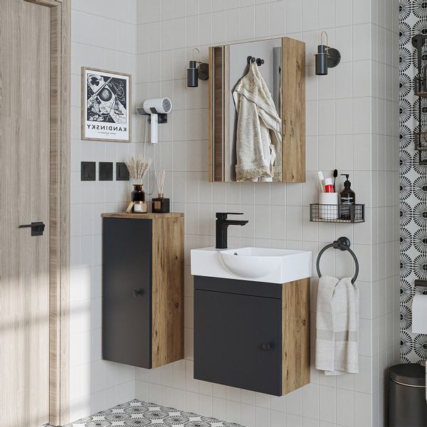 Roomart Badmöbel-Set PUNTO, (Unterschrank mit Waschbecken günstig online kaufen