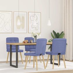vidaXL Esszimmerstuhl Esszimmerstühle 4 Stk. Jeansblau günstig online kaufen