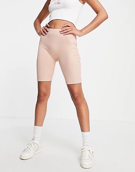 Vero Moda – Gerippte Legging-Shorts in Rosa günstig online kaufen