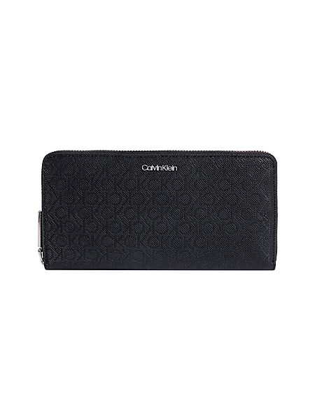Calvin Klein Geldbörse "Ruched LONG L-ZIP", Damen Geldbeutel, Portemonnaie günstig online kaufen