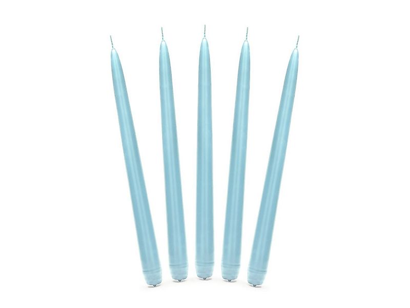 partydeco Spitzkerze, Spitzkerzen 24cm 10 Stück hellblau günstig online kaufen