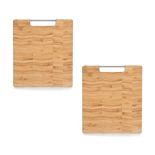Zeller Present Schneidebrett "Fischgrät" aus Bambus, mit stabilem Metallgri günstig online kaufen