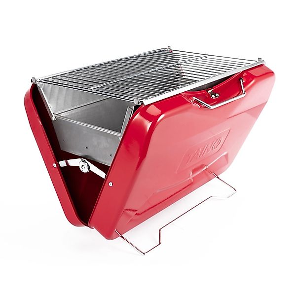 Taino Mox Koffer-Grill Holzkohlegrill BBQ Campinggrill Koffer Kompakt Rot günstig online kaufen