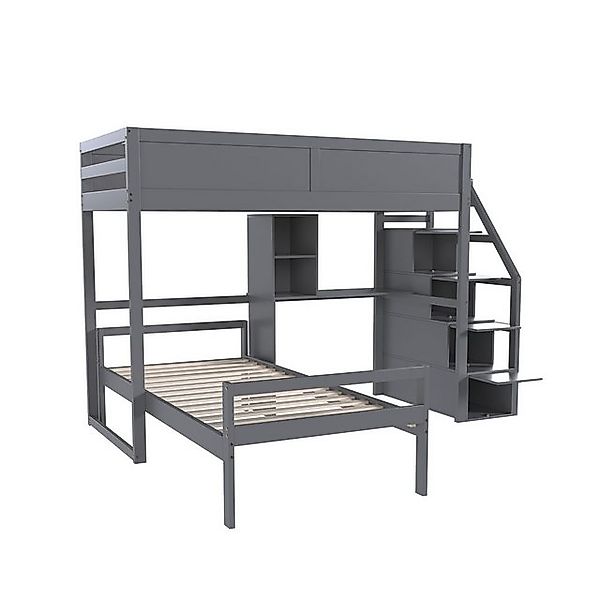 Gotagee Kinderbett Etagenbett 90x200cm Jugendbett Kiefernbett mit Stauraum günstig online kaufen