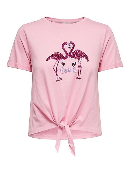 ONLY Kurzarmshirt ONLDORA S/S KNOT FOLD-UP TOP JRS Baumwolle, regular fit, günstig online kaufen