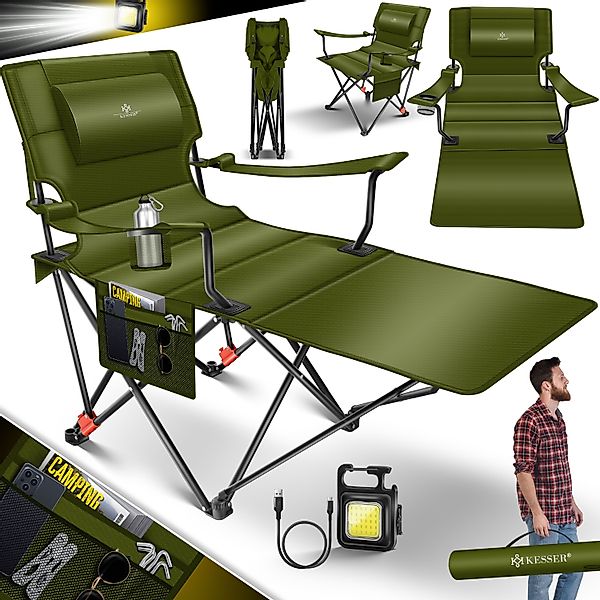 KESSER Campingstuhl 2in1 Campingliege klappbar Campingstuhl günstig online kaufen