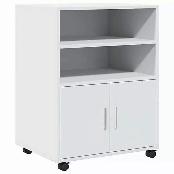 vidaXL Aktenschrank Büroschrank Rollschrank Beistelltisch Weiß 60x48x81 cm günstig online kaufen