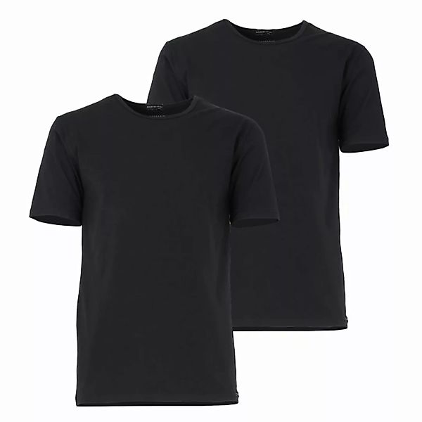 BALDESSARINI Herren 2er Pack Unterhemden, Rundhals 1/2 Arm T-Shirt Uni - Fa günstig online kaufen