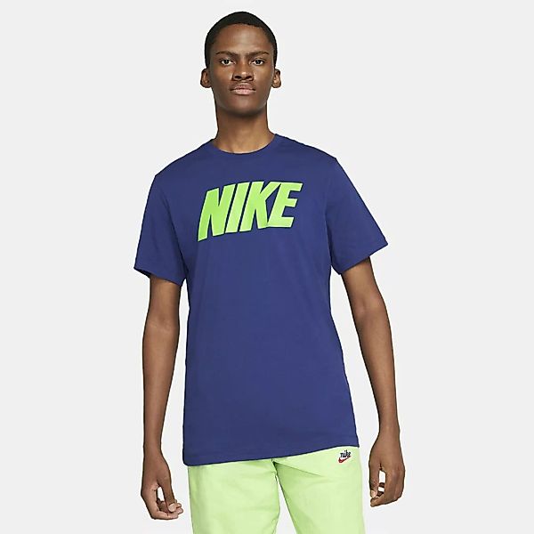 Nike Sportswear Icon Block Kurzarm T-shirt M Deep Royal Blue / Mean Green günstig online kaufen