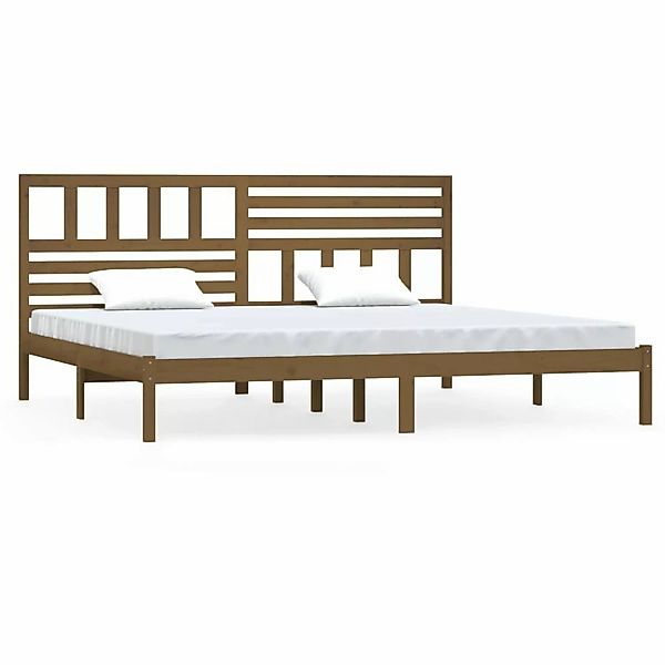 Vidaxl Massivholzbett Honigbraun Kiefer 200x200 Cm günstig online kaufen