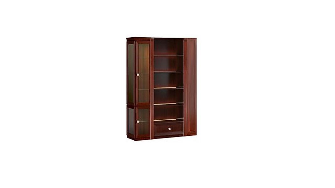 JVmoebel Aktenschrank Braunes Büroregal Designer Glasvitrine Massivholz Lux günstig online kaufen