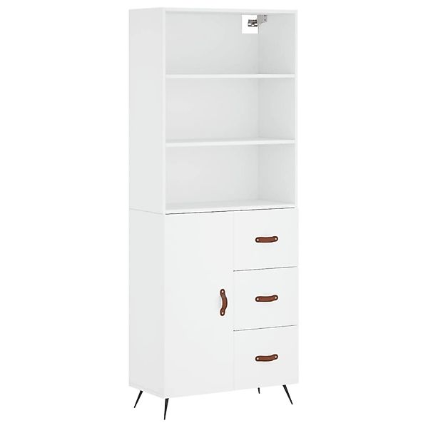 vidaXL Highboard Weiß 69,5x34x180 cm Holzwerkstoff 3189413 günstig online kaufen
