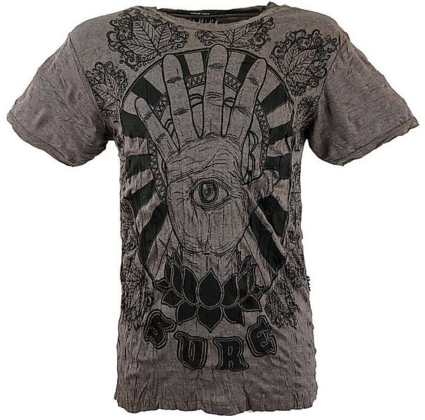 Guru-Shop T-Shirt Sure Herren T-Shirt Magic Eye - taupe Festival, alternati günstig online kaufen