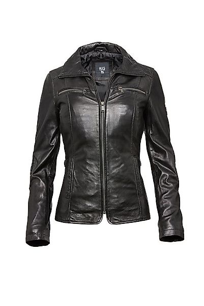H.I.S Lederjacke (1-St) mit trendigen Ziernähten günstig online kaufen