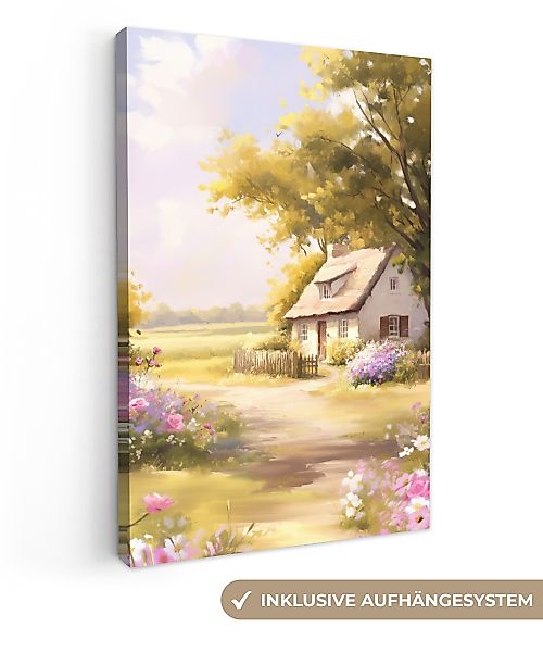 OneMillionCanvasses® Leinwandbild Landhaus - Holz - günstig online kaufen