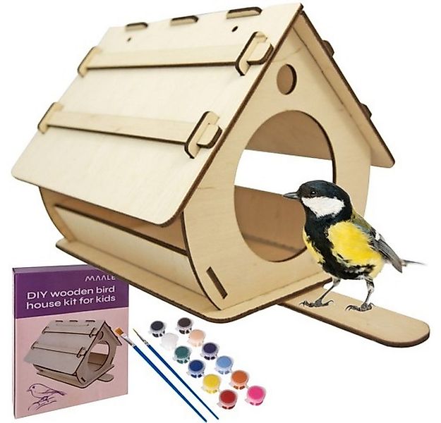 MAALEO Vogelhaus Kreatives Vogelfutterhaus zum selbstmalen, mit Farben zum günstig online kaufen