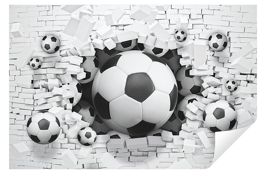 Wallarena Fototapete Kinderzimmer Junge Fußball 3D günstig online kaufen
