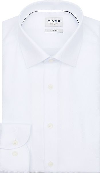 OLYMP Level 5 Dobby Hemd Weiß - Größe 43 günstig online kaufen