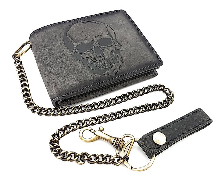 JOCKEY CLUB Geldbörse echt Leder Biker Portemonnaie mit Kette und RFID Schu günstig online kaufen