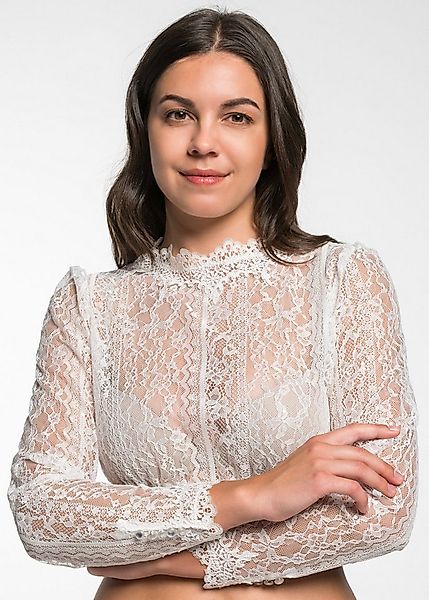 Spieth & Wensky Dirndlbluse Ermelina (1-tlg) mit Alloverspitze günstig online kaufen