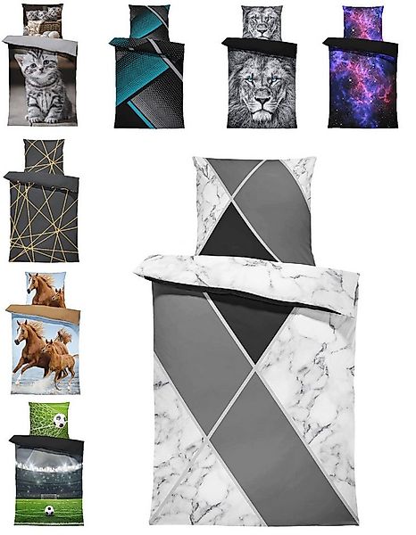 One Home Bettwäsche Fotodruck, Mikrofaser, 2 teilig, Geometrisch Grafisch M günstig online kaufen