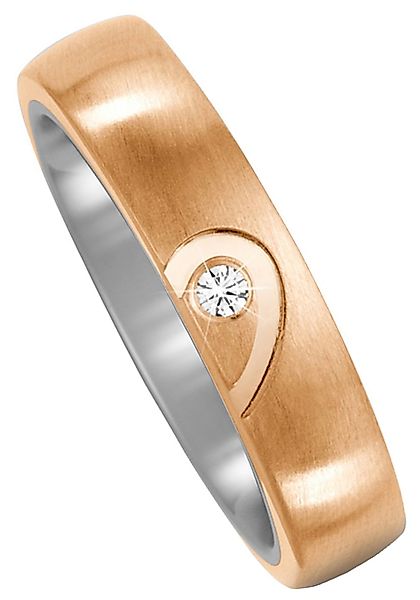 JOBO Fingerring "Ring mit Diamant", Titan günstig online kaufen