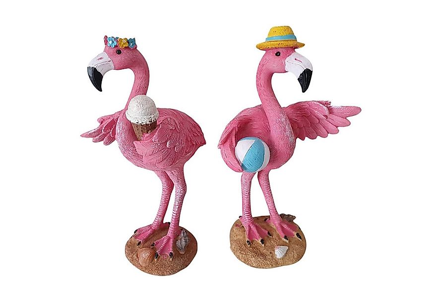 Aspinaworld Dekofigur Deko Flamingo Figur im Urlaub 2 er Set 22 cm (2 St) günstig online kaufen