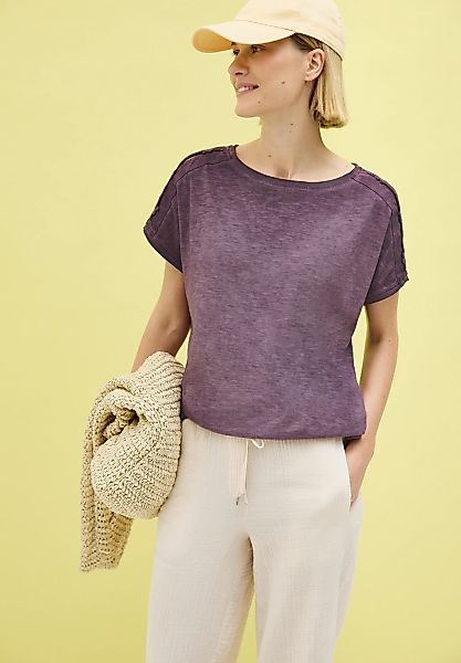 Cecil T-Shirt, mit Knopfdetails an der Schulter günstig online kaufen