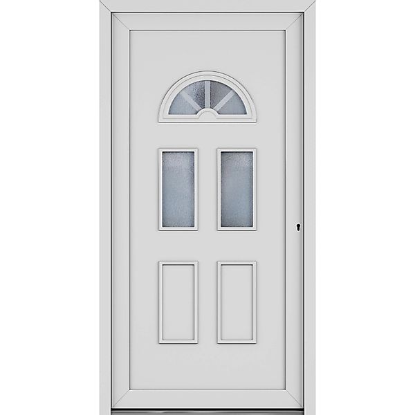 Roro Haustür OKE 1106 Kunststoff Weiß 110 cm x 210 cm DIN R günstig online kaufen