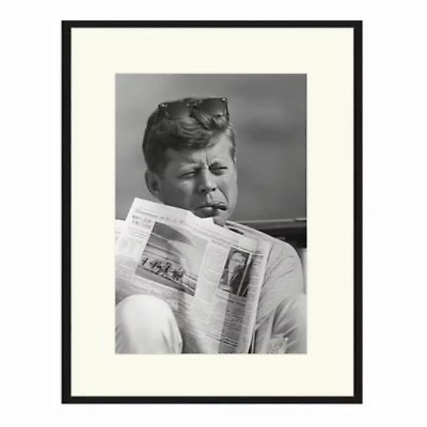Any Image Wandbild John F. Kennedy, Zeitung schwarz Gr. 50 x 60 günstig online kaufen