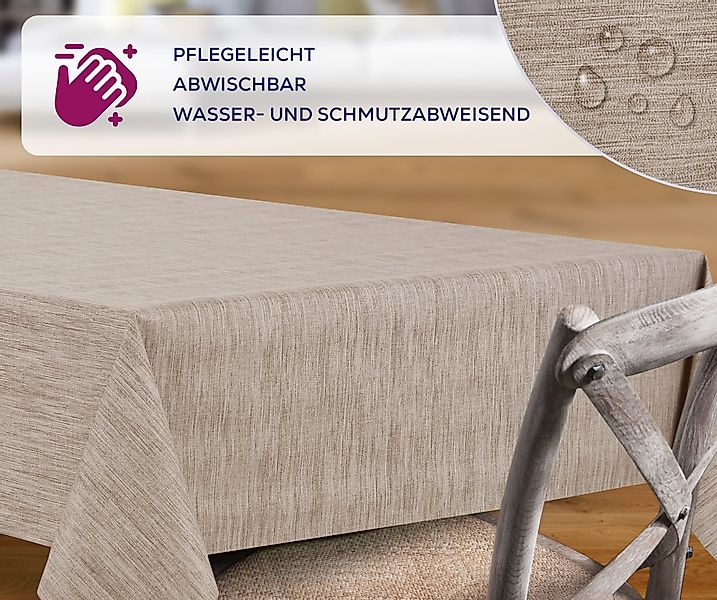 Beautex Tischdecke Wachstuchtischdecke rund oval eckig, günstig online kaufen