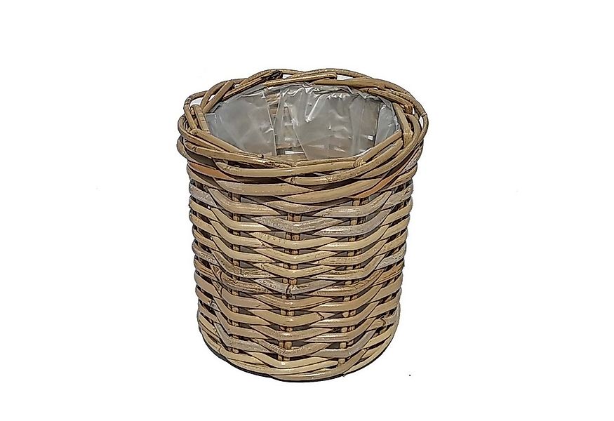 Casa Moro Flechtkorb Rattan Korb Siena rund mit Folie Blumenkorb Pflanzenko günstig online kaufen