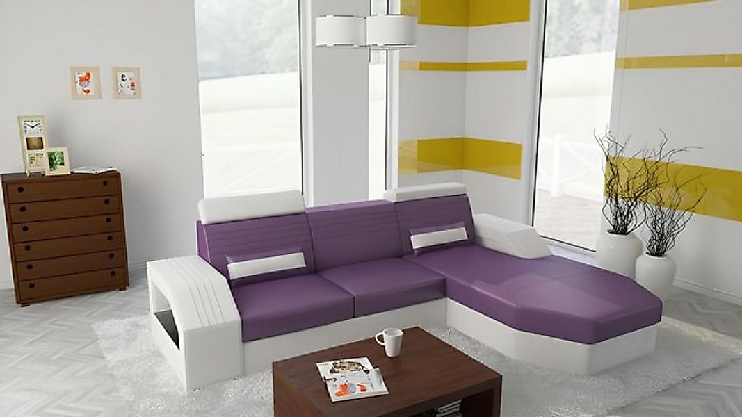 JVmoebel Sofa Designer Leder Stoff Textil Polster Garnitur Wohnlandschaft S günstig online kaufen